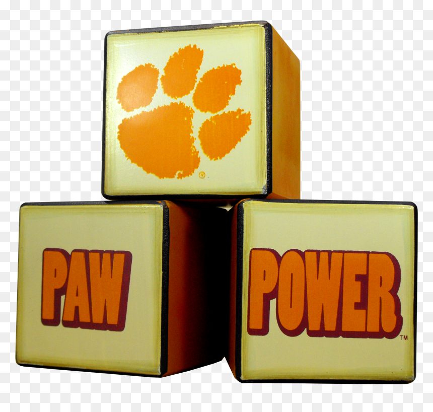 Pawpower - Blocks - Stacked V=1493667145 - Clemson - College Football National Championship 2020, HD Png Download - tiger paw png