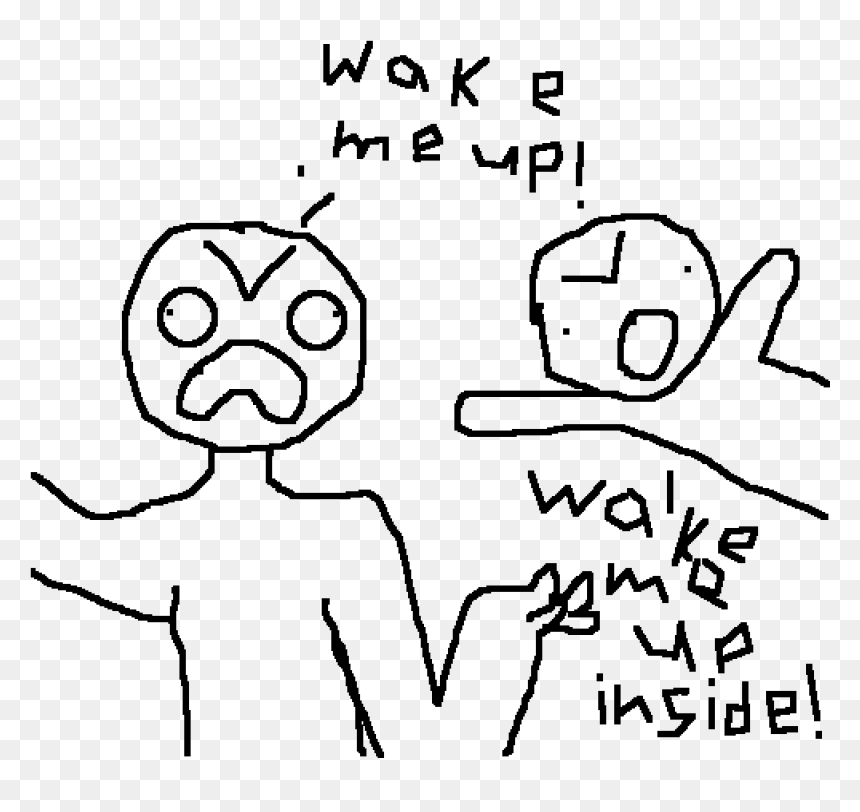Drawing, HD Png Download - wake me up inside.png