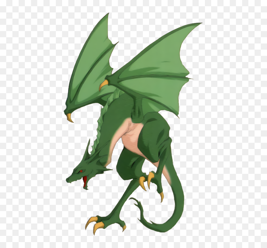 Green Wyvern, HD Png Download - flying dragon png