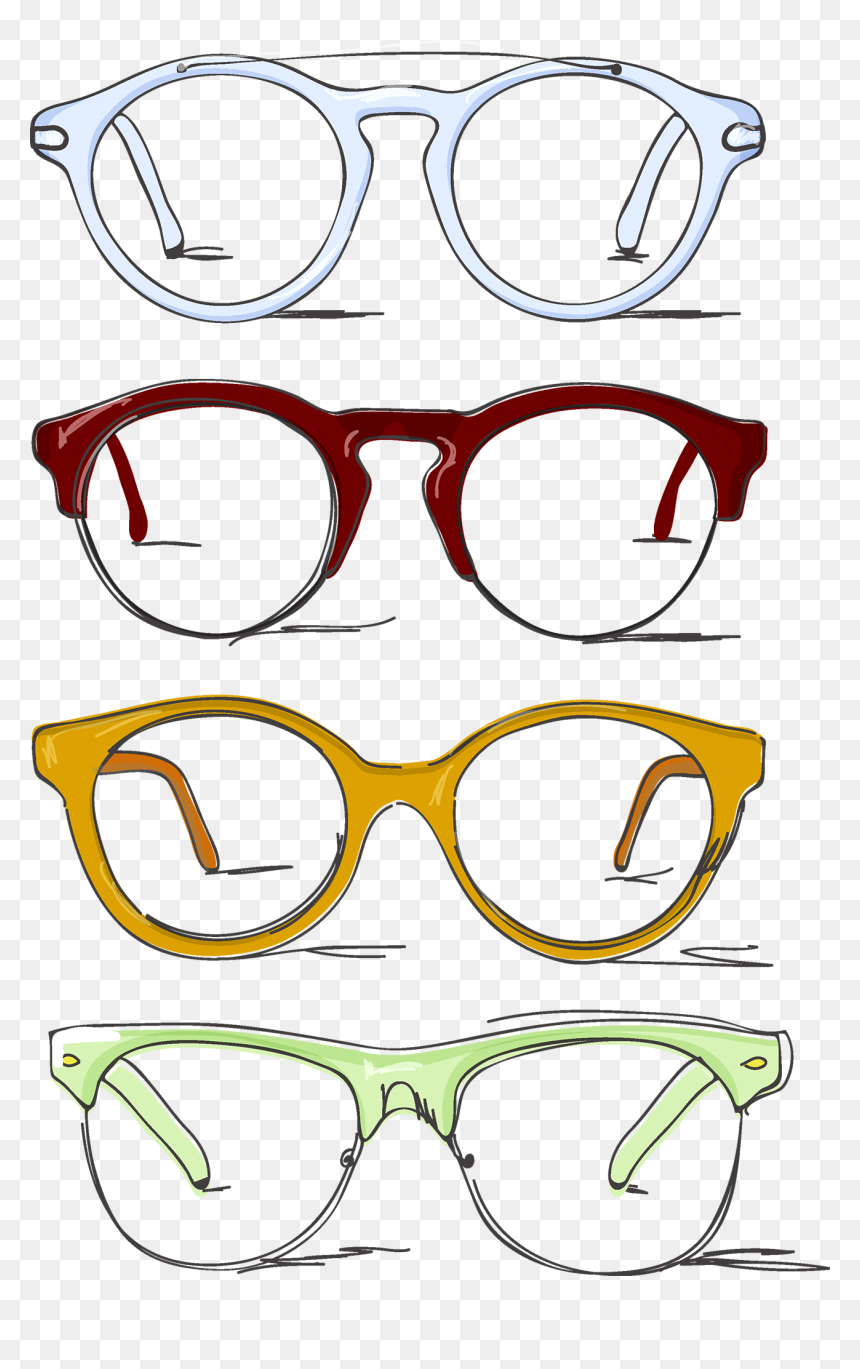 Transparent Glass Broken Png - Drawing Sunglass Png, Png Download - spectacles vector png