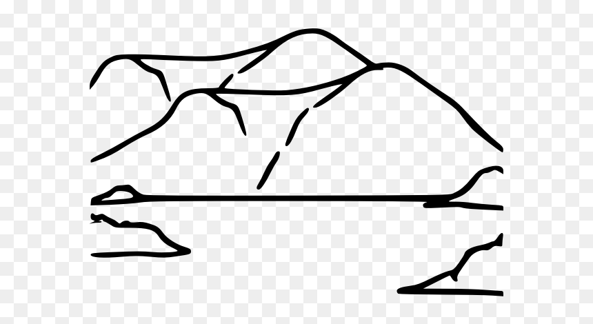 Hills And Mountains - Hill Clipart Black And White, HD Png Download - mountain outline png