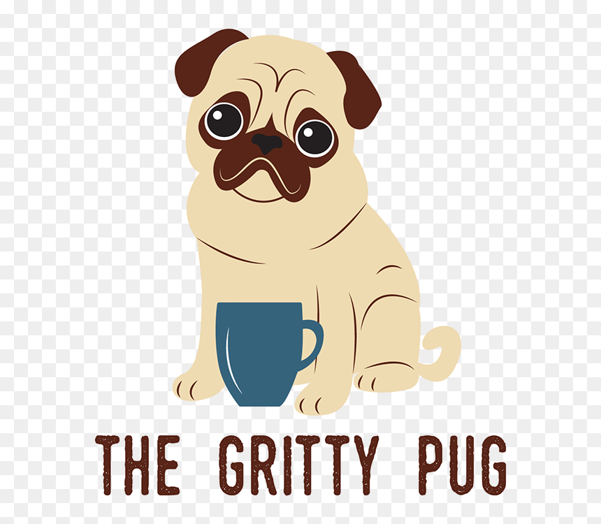 Pugs Coffee, HD Png Download - pug face png