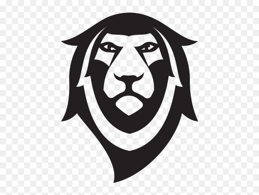 Lion Face Silhouette - Emblem, HD Png Download - lion face png