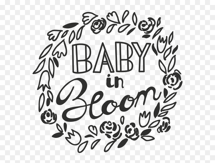 Baby Shower Word Art Overlays - Baby Shower Word Art, HD Png Download - black baby png