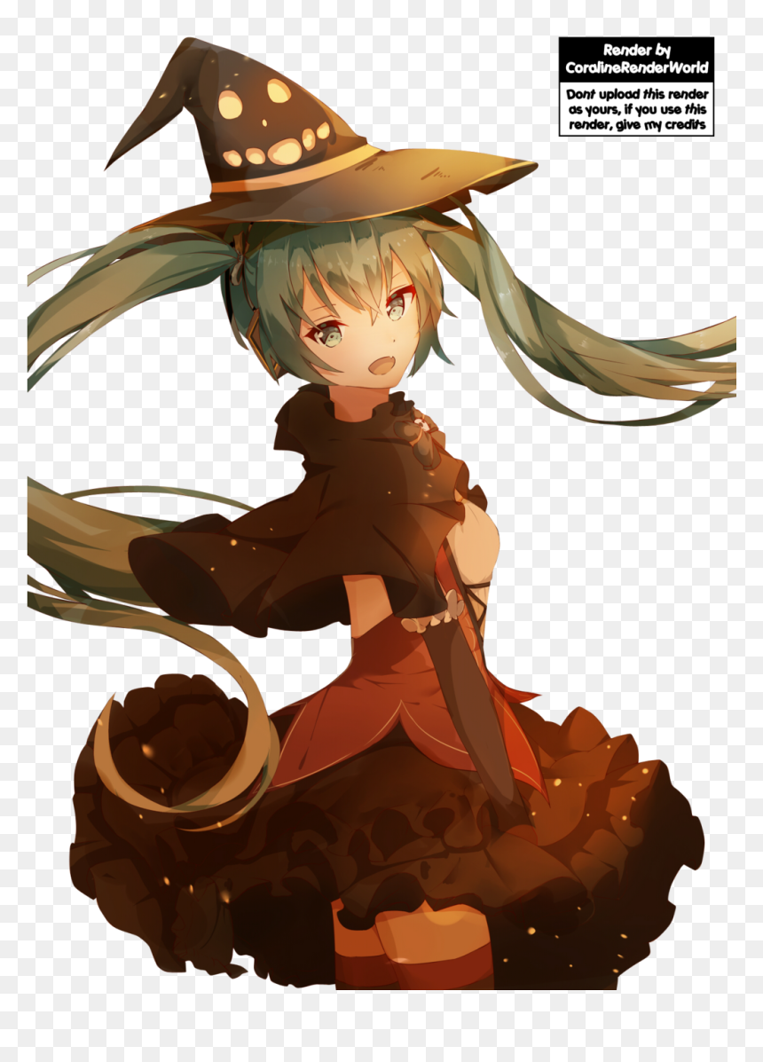 Hatsune Miku Halloween [render - Hatsune Miku Hallowern, HD Png Download - miku png