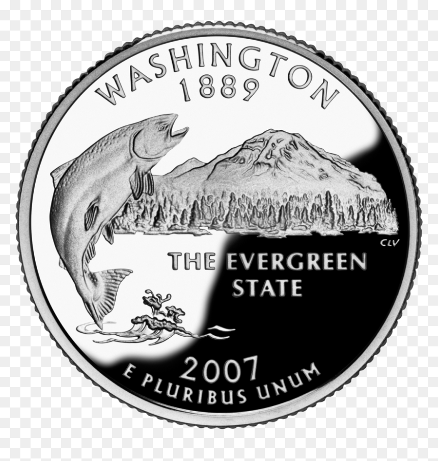 2007 Wa Proof - Washington State Quarter, HD Png Download - washington state outline png