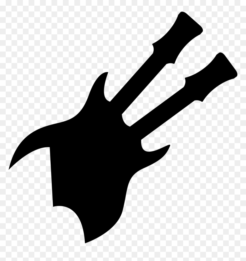 Electric Guitars Couple Silhouette - Stencil De Guitarras Eléctrica, HD Png Download - couple silhouette png