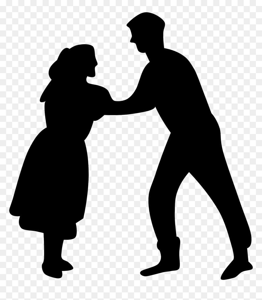 Dancers Dancing Couple Silhouette - Dancing Clip Art, HD Png Download - couple silhouette png