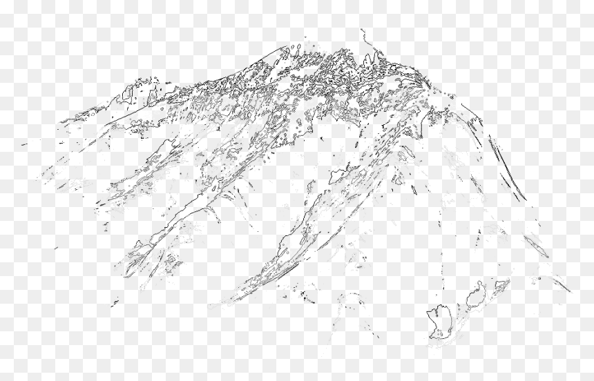 Mountain Sketch, HD Png Download - mountain outline png