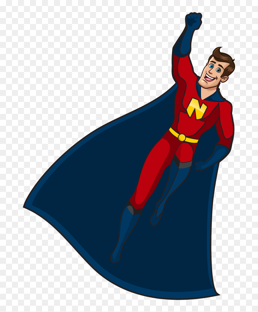 Cartoon, HD Png Download - superman flying png