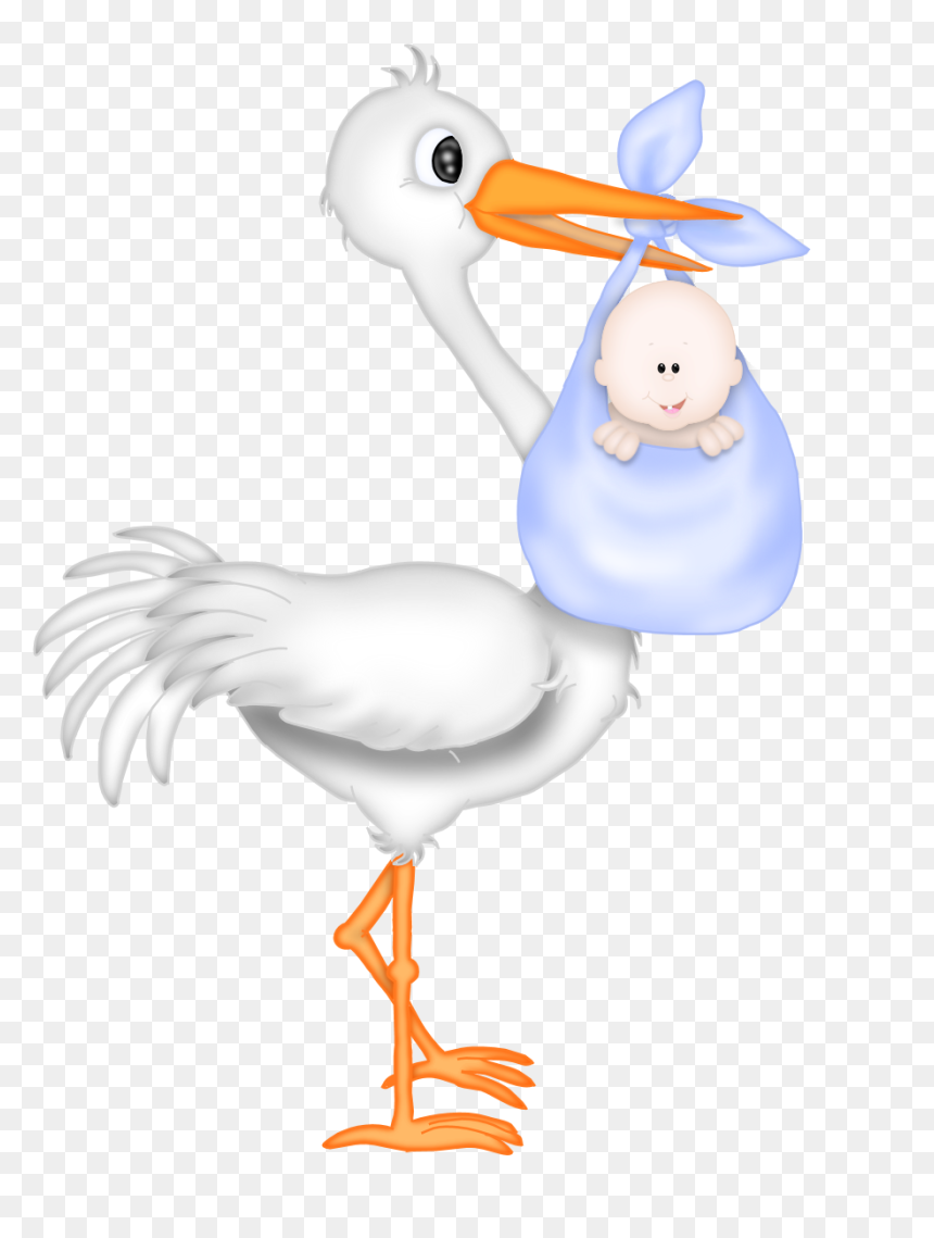Clipart Baby Shower Stork, HD Png Download - black baby png