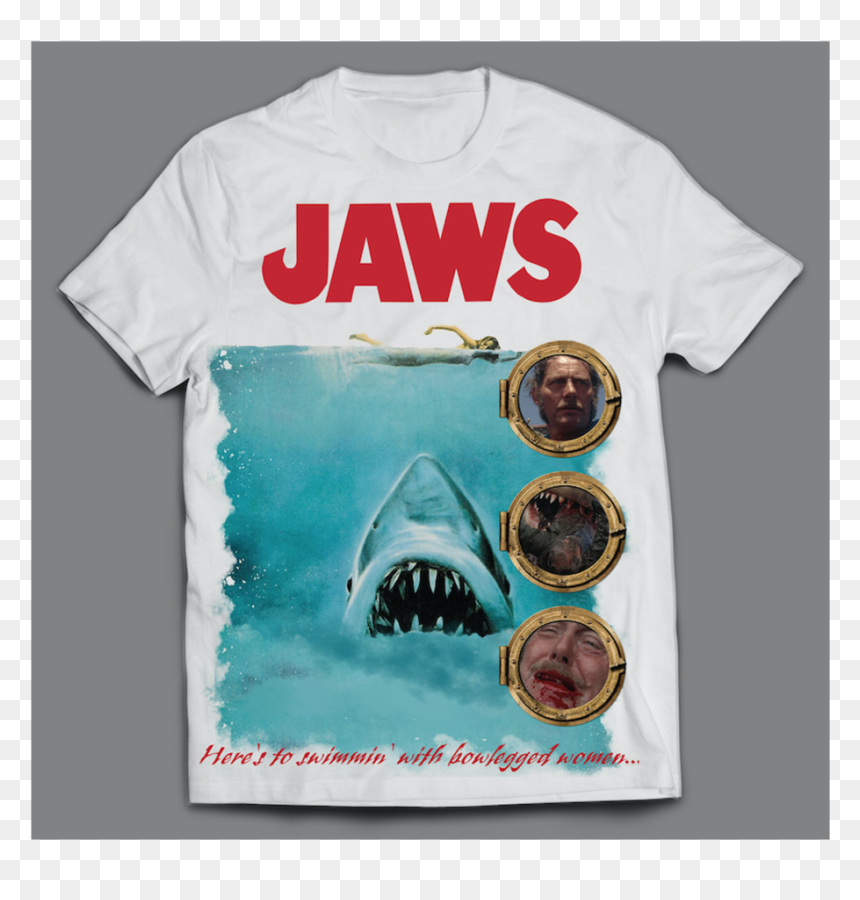 Jaws Quint Death Tshirt - Jaws Back In Cinemas 2019, HD Png Download - jaws png