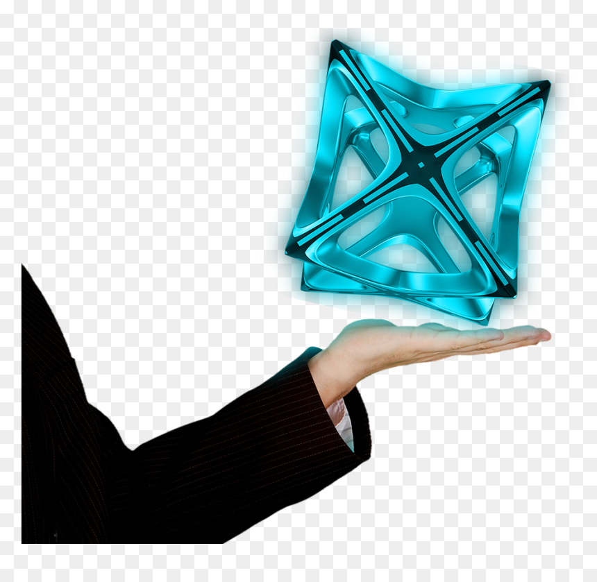 Touching Hologram Png, Transparent Png - hologram png