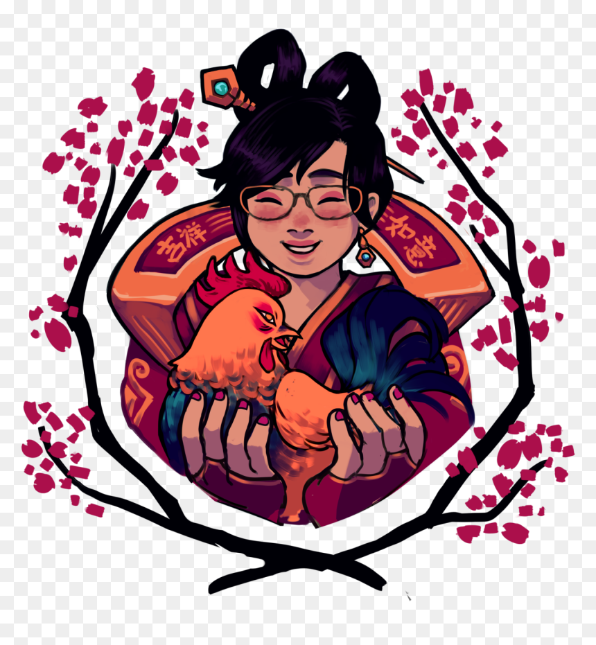 Overwatch Woman Facial Expression Pink Art Clip Art - Cartoon, HD Png Download - mei overwatch png