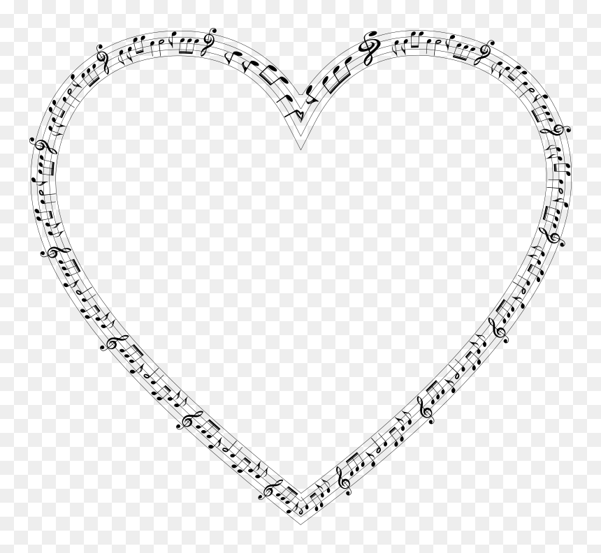 Musical Heart - Vintage Heart Clipart, HD Png Download - music emoji png
