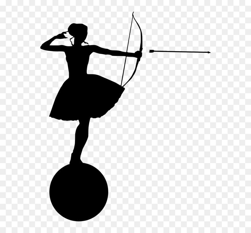 Silueta Tiro Con Arco, HD Png Download - archery png
