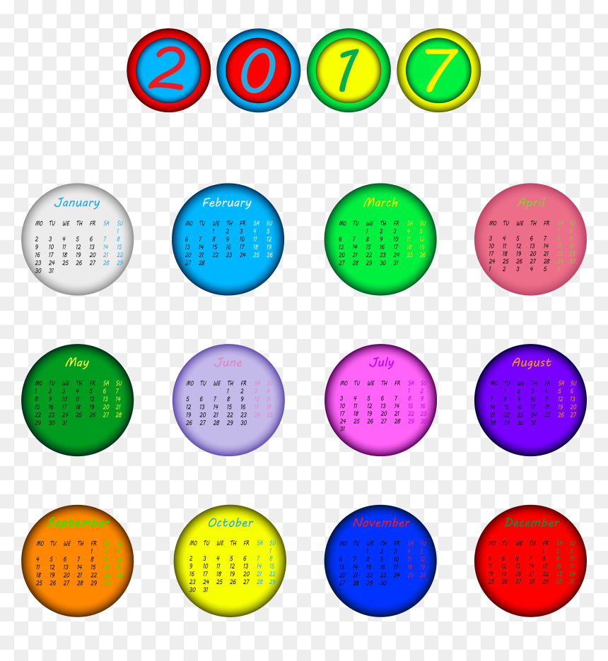2017 Calender Png , Png Download, Transparent Png - calender png