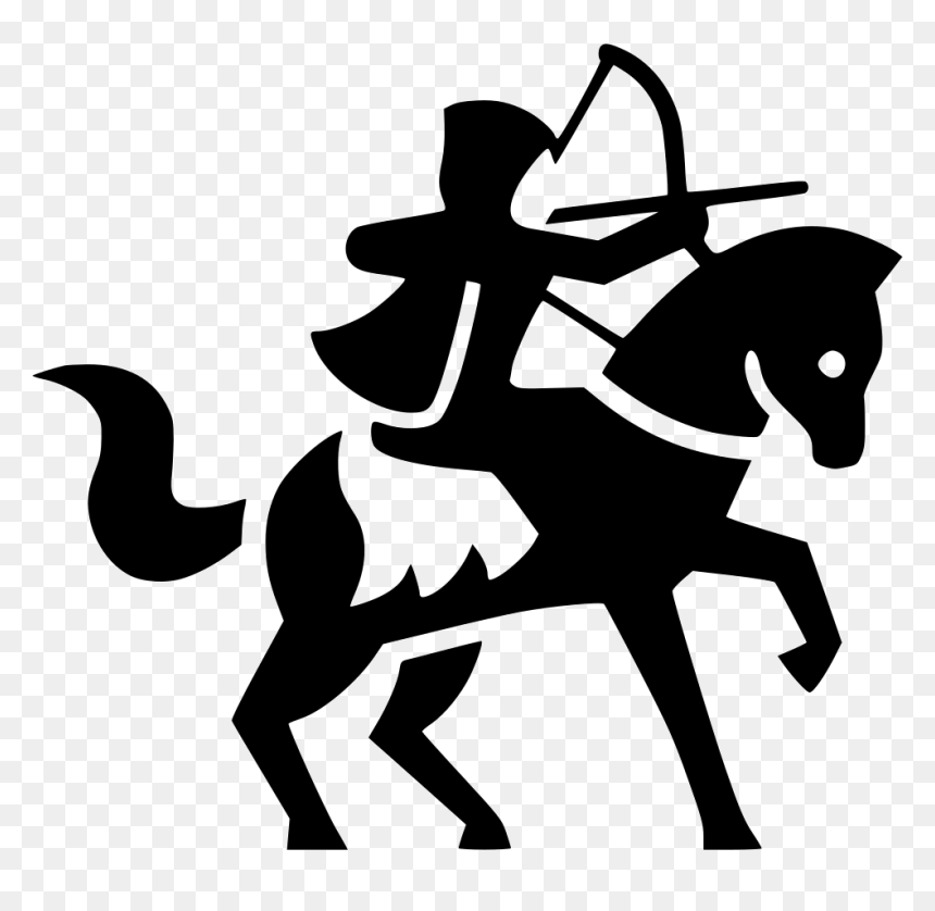 Archery - Knight On Horse Icon, HD Png Download - archery png