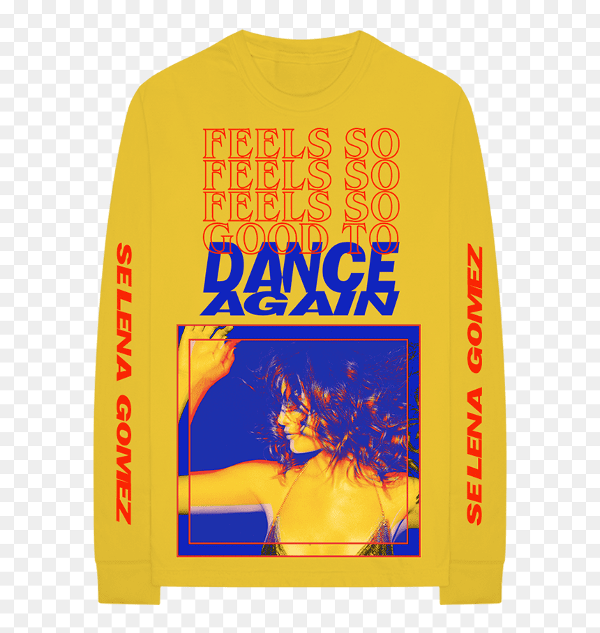 Confidence Yellow Long Sleeve Digital Album - Selena Gomez Dance Again Merch, HD Png Download - selena gomez png 2015