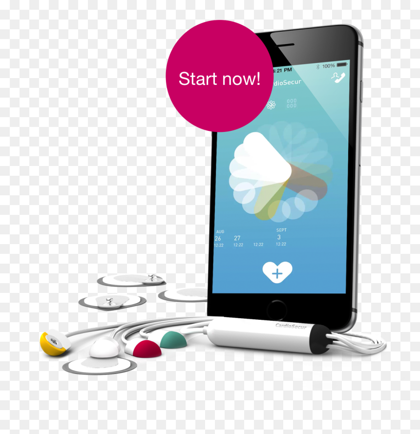 Cardiosecur Heraussetzer App Smartphone Ekg - Personal Computer, HD Png Download - ekg png