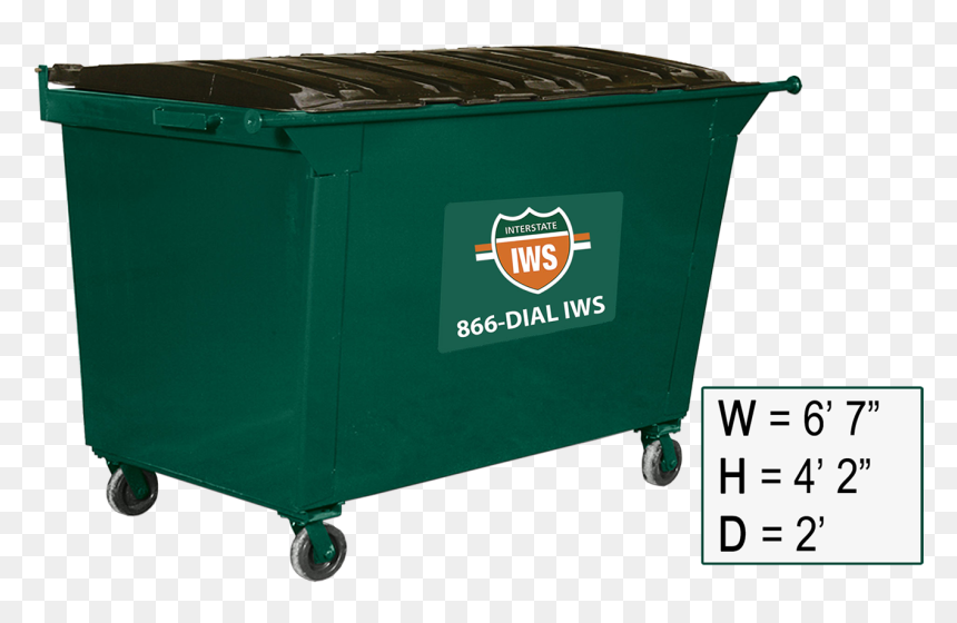 1 Yard Container - 3 Yard Rear Load Dumpster, HD Png Download - dumpster png