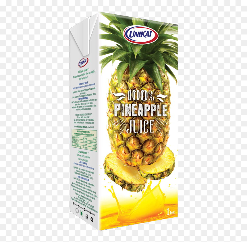 Pineapple - Unikai Pineapple Juice, HD Png Download - pineapple juice png