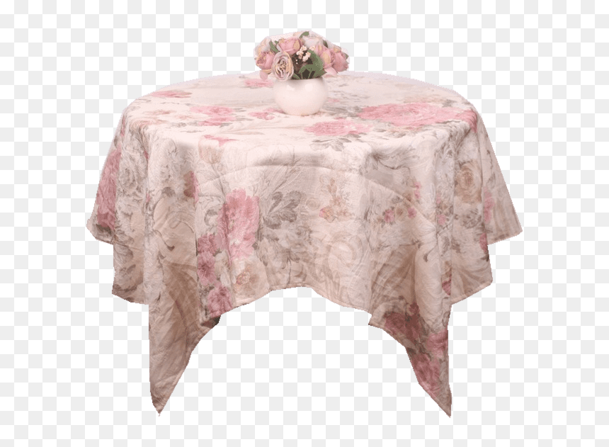 Vintage Floral Table Cloth Overlay - Tablecloth, HD Png Download - vintage overlay png