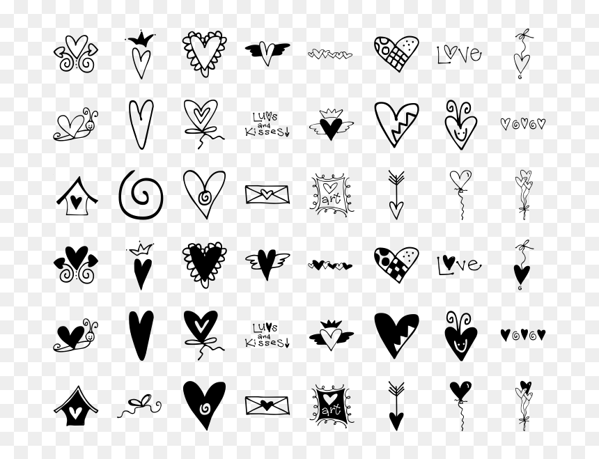 Doodle Heart, HD Png Download - scribble heart png