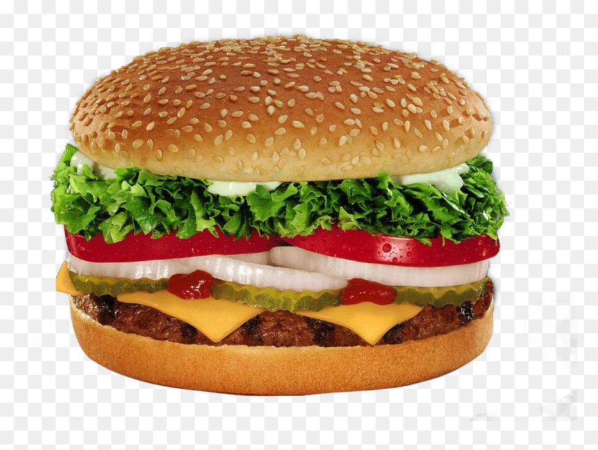 Burger King Whopper With Cheese Png Image - Burger King Burger Transparent, Png Download - burger king crown png