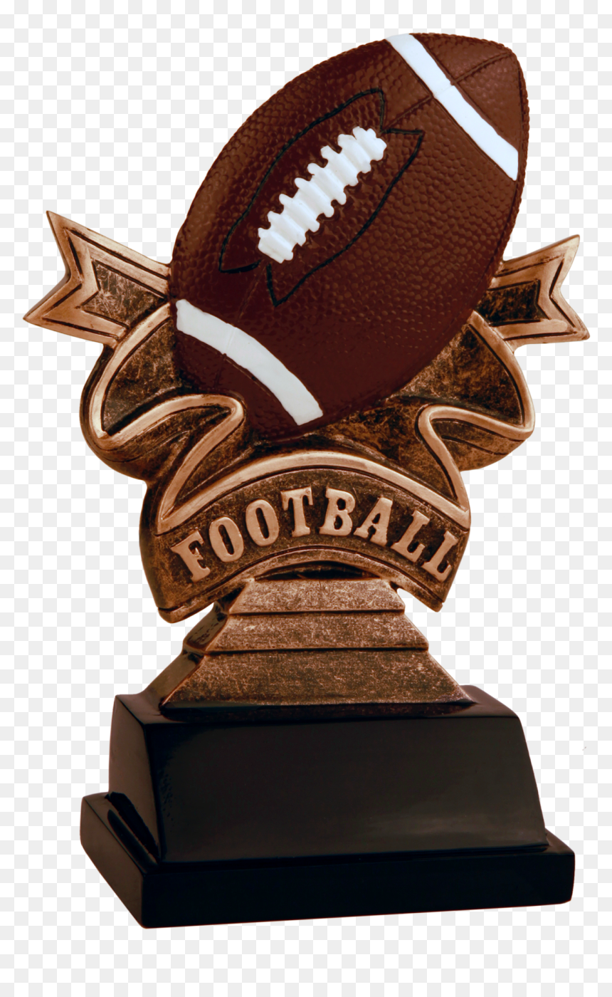 Football Ribbon Resin Award - Transparent Background Baseball Trophy Png, Png Download - award trophy png