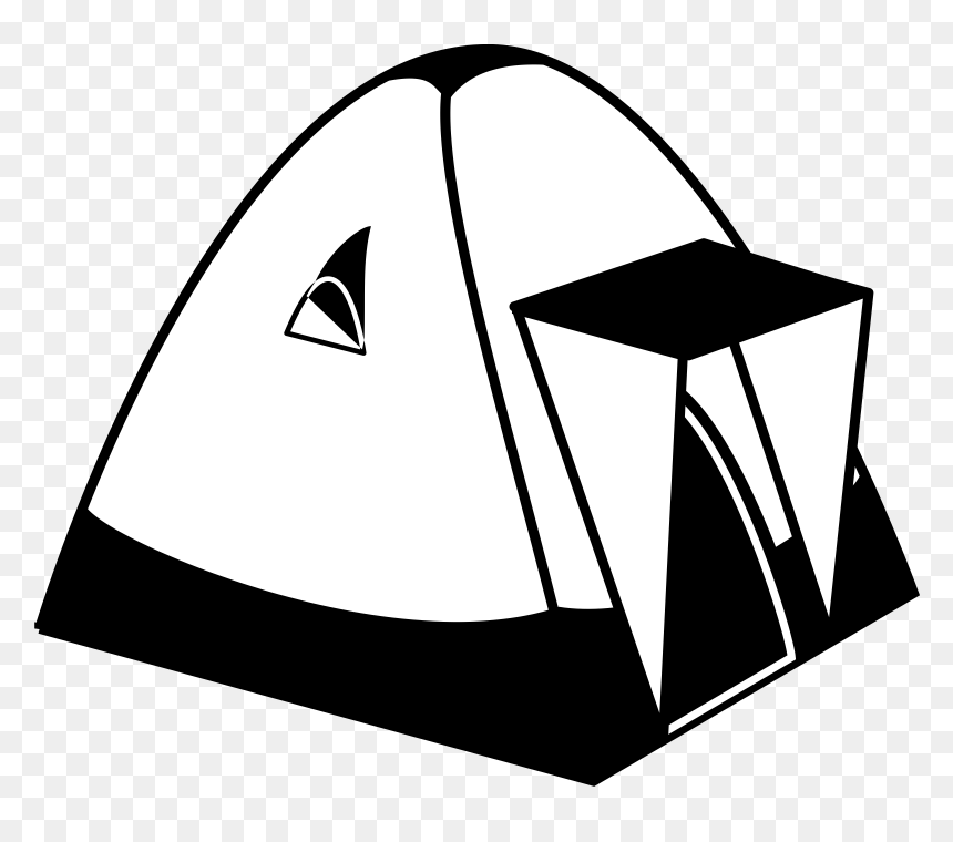 Tent Clipart Black And White Png, Transparent Png - camp png