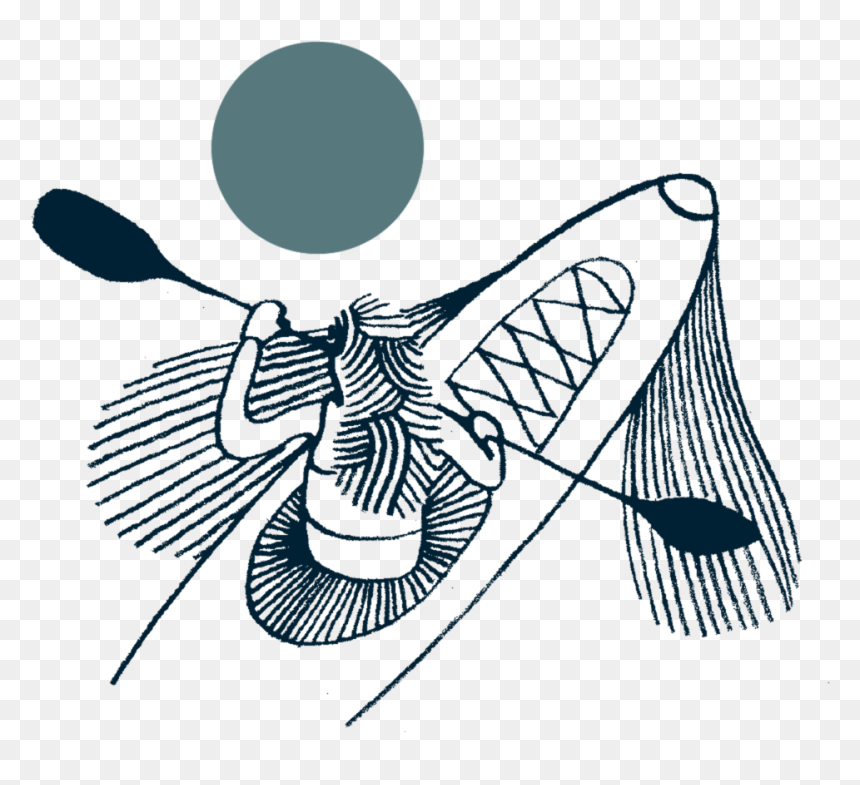 St Ives Surf School Josh Vyvyan Kayak Illustration - Illustration, HD Png Download - kayak png