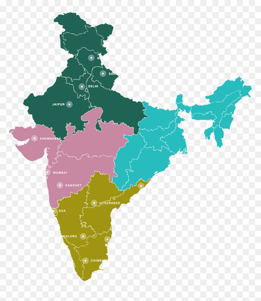 Bisleri Plants Across India - Jharkhand In India Map, HD Png Download - bisleri png