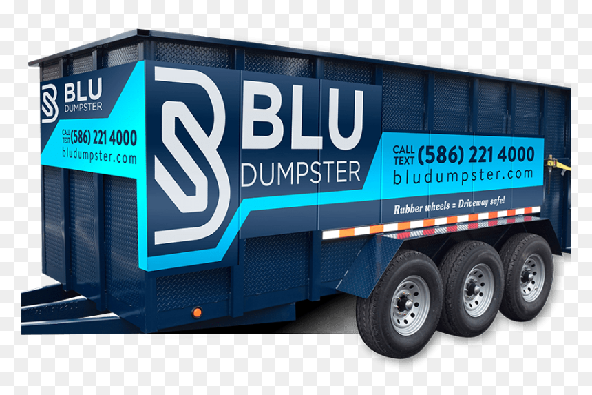 Blu Dumpster Rentals - Dumpster Rental Rubber Wheel, HD Png Download - dumpster png