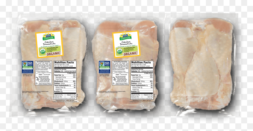 Perdue Harvestland Organic Chicken Drumsticks Pack - Whole Grain, HD Png Download - drumsticks png