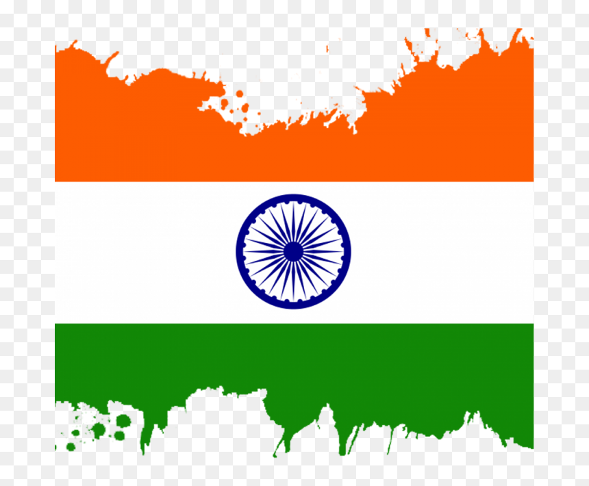 Ink Splatter Brush Decoration Of India Republic Day - Republic Day National Flag, HD Png Download - republic day png images