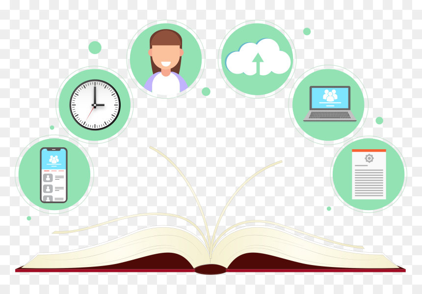 Learning - Open Book Tecnology Png, Transparent Png - open book logo png