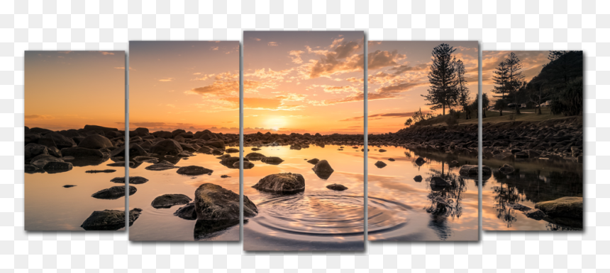 Water Reflection On Rocks, HD Png Download - canvas png