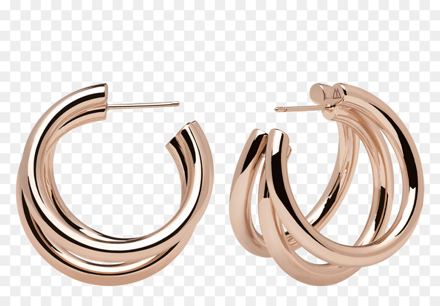 True Rose Gold Earrings - Earing Png, Transparent Png - ear rings png