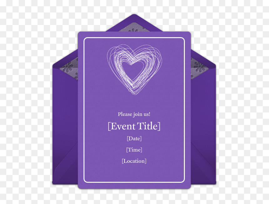 Scribble Day Invitation Banner, HD Png Download - scribble heart png