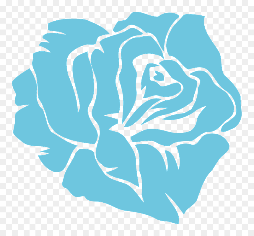 Blue Flower Vector Png - Blue Rose Png Vector, Transparent Png - rose flower vector png