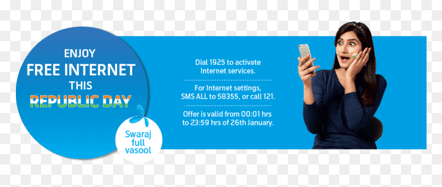Telenor Free Internet - Mobile Phone, HD Png Download - republic day png images