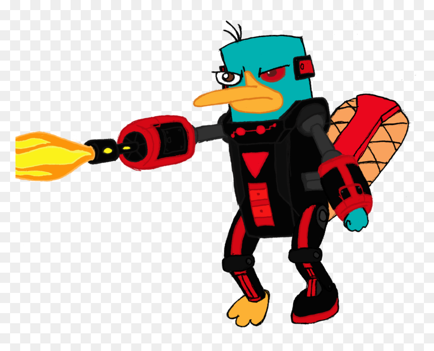 Perry The Platypus - Evil Perry The Platypus, HD Png Download - flamethrower png