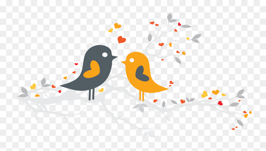 Tree Branch, HD Png Download - love birds vector png