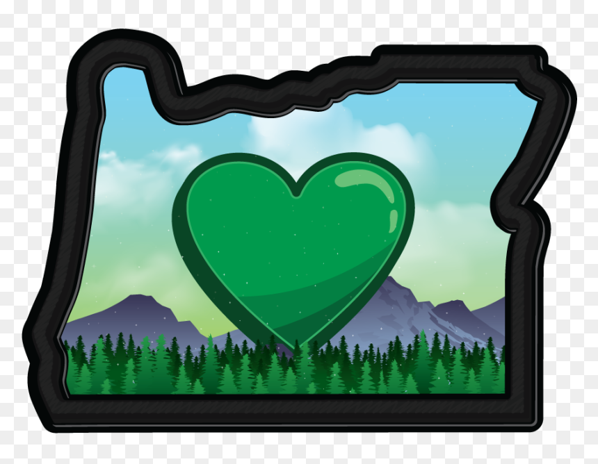Free Heart In Oregon Sticker - Oregon Heart, HD Png Download - heartin png