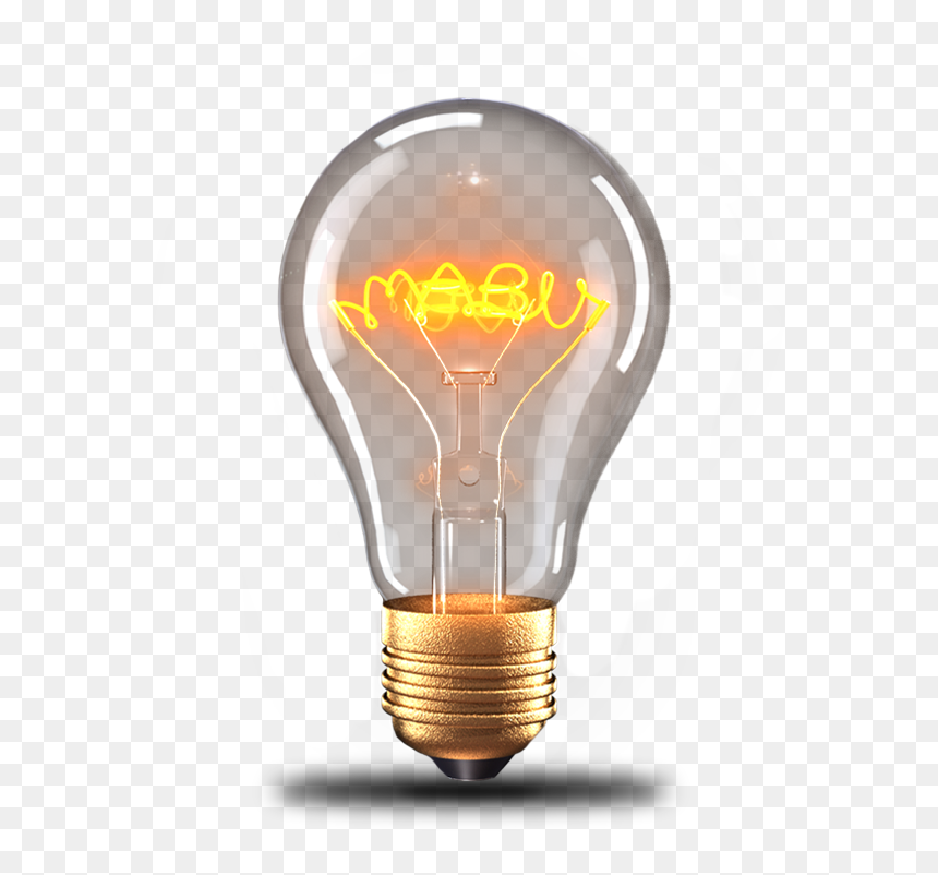 Mabu-lightbulb - Transparent Background Light Bulb, HD Png Download - 3d bulb png