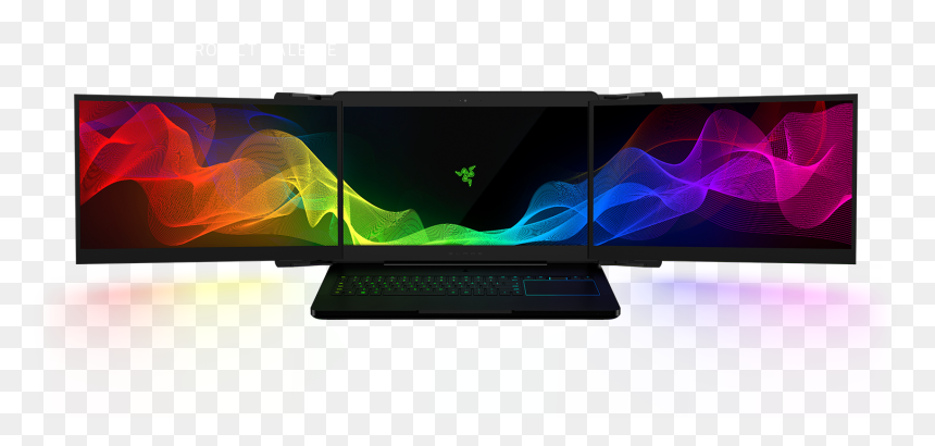Razer 3 Screen Laptop Price, HD Png Download - laptop top view png