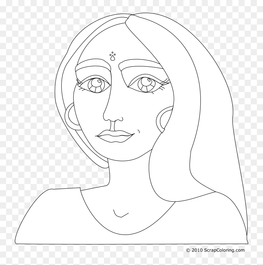 Young Indian Woman Png - Sketch, Transparent Png - indian woman png
