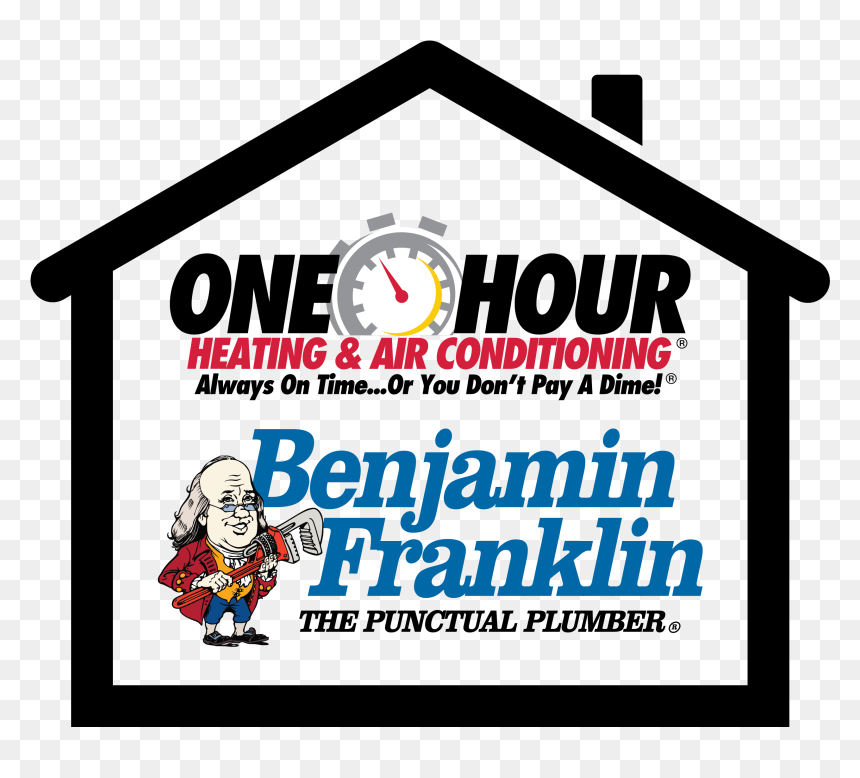 One Hour Air And Ben Franklin Plumbing, HD Png Download - benjamin franklin png