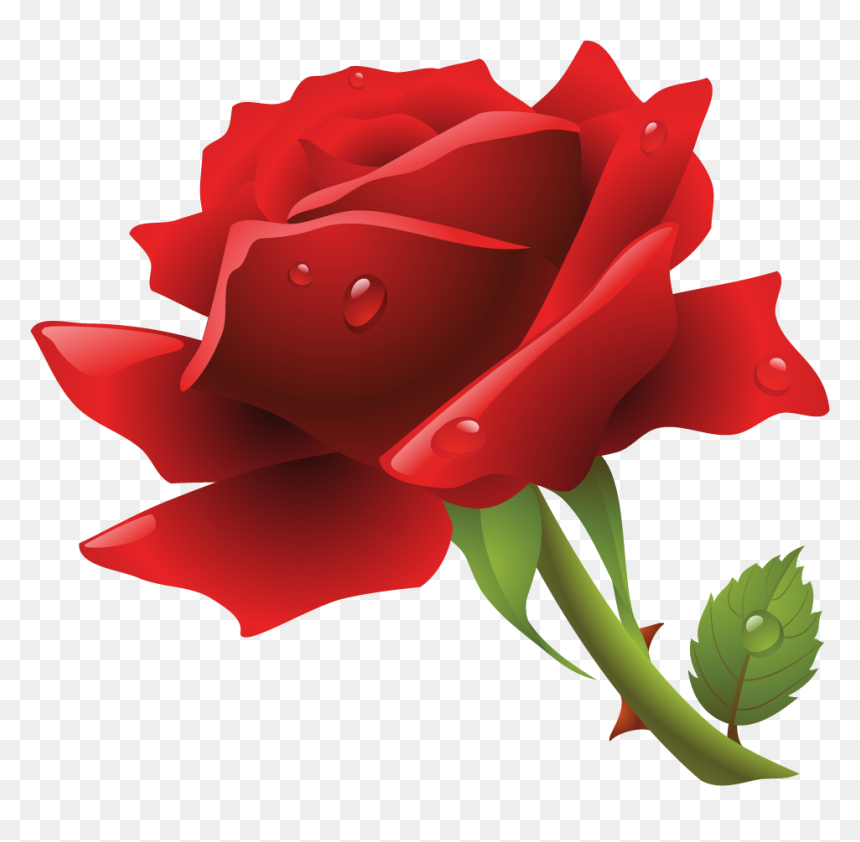 Happy New Year 2020 Flowergif, HD Png Download - rose flower vector png